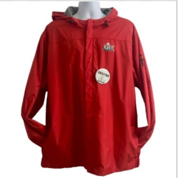 SUPER BOWL LIV NFL S.A.F.E. Security Staff Red Windbreaker Jacket Men's 3X - Picture 1 of 11
